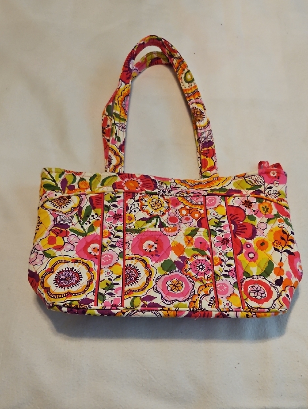 Vera Bradley Vera Tote/Shoulder Bag In Clementine